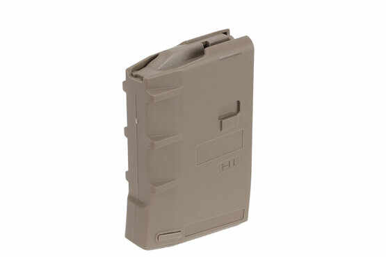 The Hera Arms H1 5.56 Magazine holds 10 rounds and is made from Tan polymer